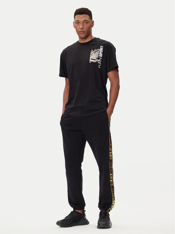 Plein Sport Plein Sport Tričko FAEC MTK8368 STE001N Čierna Loose Fit