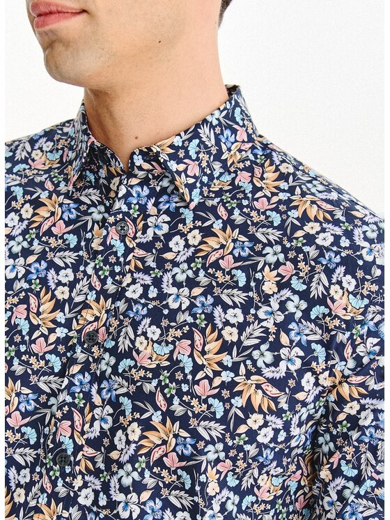 Pako Lorente Pako Lorente Koszula P25WN-1X-037 Granatowy Slim Fit