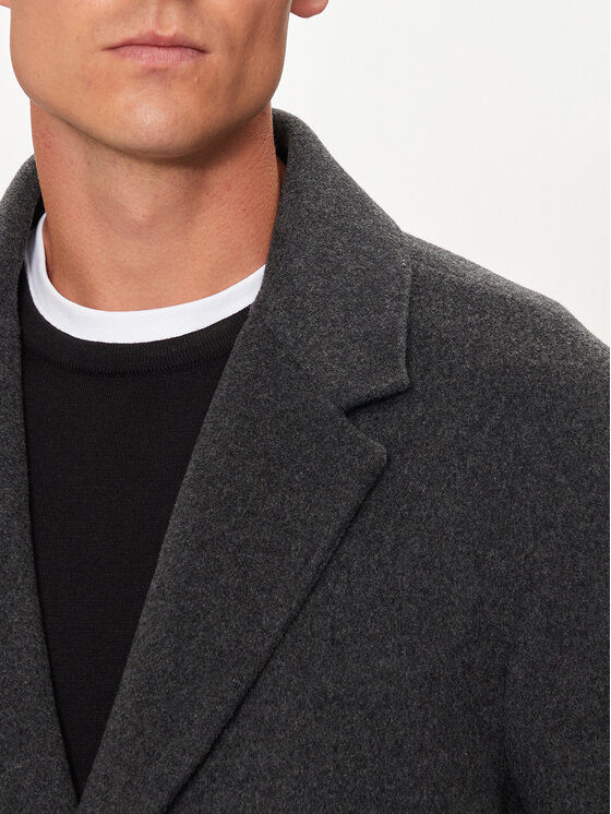 Tommy Hilfiger Tommy Hilfiger Vlnený kabát MW0MW36611 Sivá Regular Fit