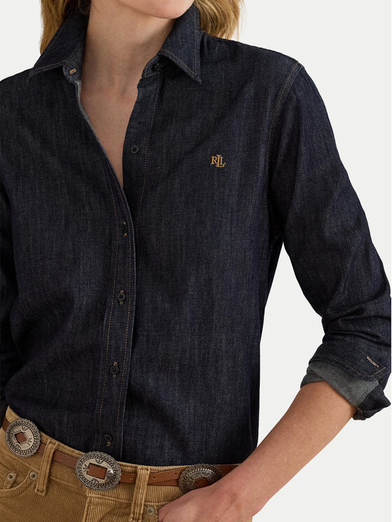 LAUREN RALPH LAUREN LAUREN RALPH LAUREN Τζιν πουκάμισο 200B20825001 Σκούρο μπλε Regular Fit