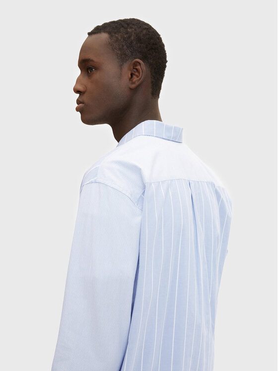 Tom Tailor Denim Tom Tailor Denim Camicia 1032372 Celeste Relaxed Fit