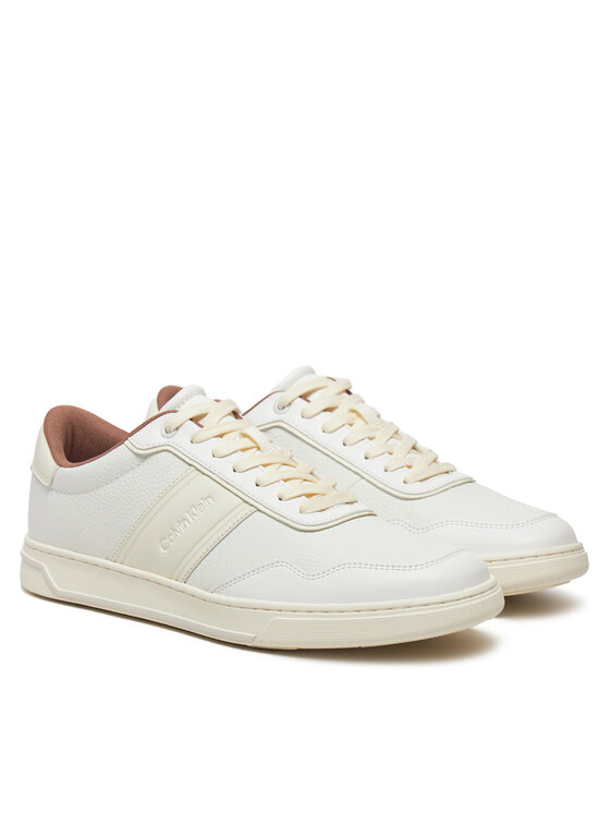 Calvin Klein Calvin Klein Sneakers Low Top Lace Up Logo HM0HM01653 Alb