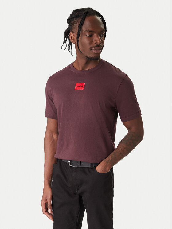 HUGO Tričko Diragolino 50447978 Hnedá Regular Fit