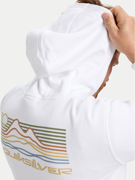 Quiksilver Quiksilver Džemperis ar kapuci Light Waves EQYFT05168 Balts Regular Fit