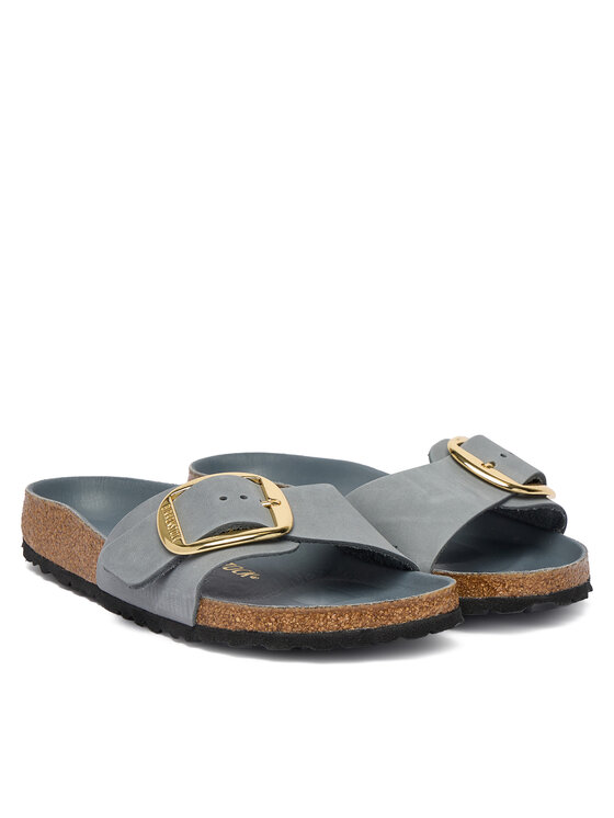 Birkenstock Birkenstock Παντόφλες Madrid Big Buckle Hex 1032090 Γκρι