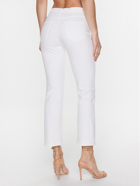 PINKO Pinko Jeans hlače Brenda 100172 A0FQ Bela Bootcut Fit