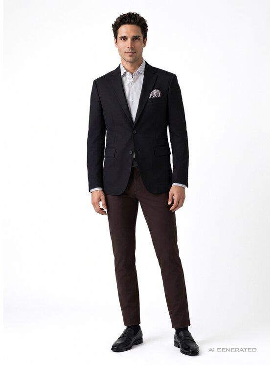 Pako Lorente Pako Lorente Marynarka P26WF-3X-010 Czarny Slim Fit