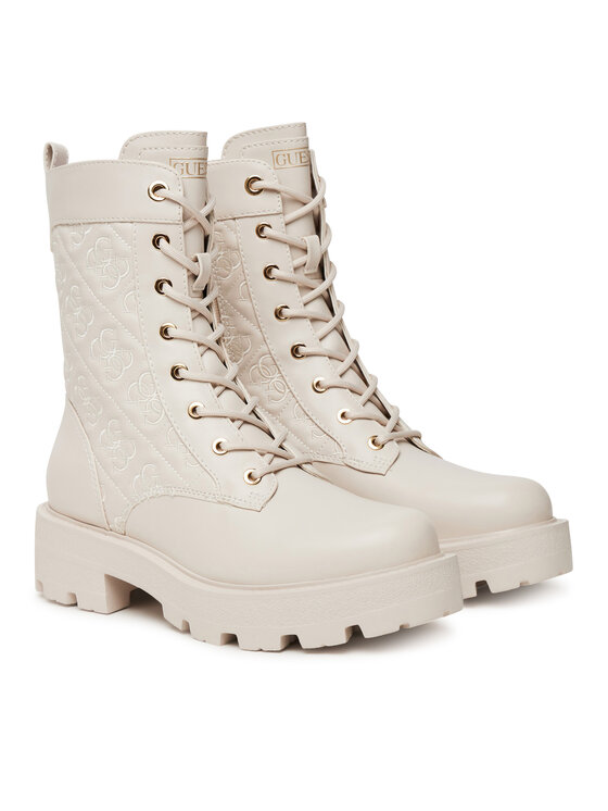 Guess Guess Botki FLTYAN ELE10 Écru