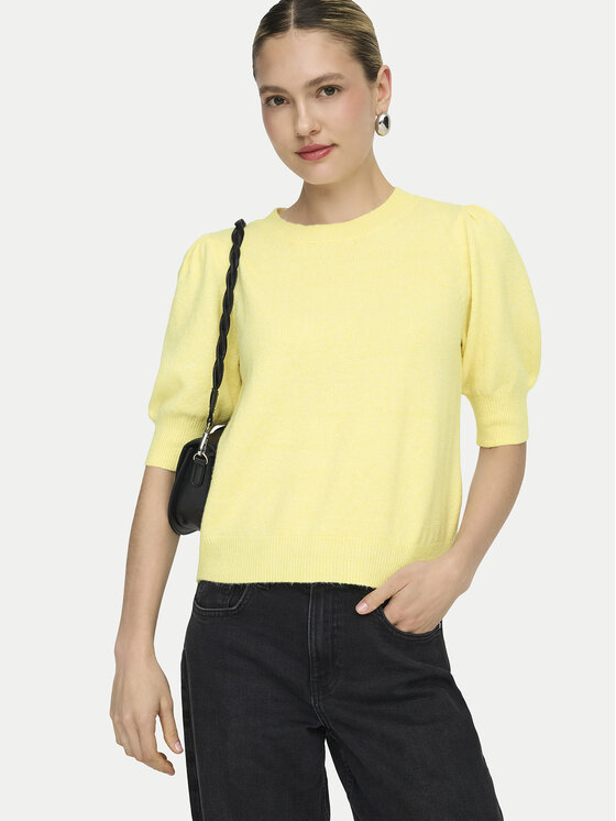 ONLY ONLY Пуловер Rica 15318551 Жълт Regular Fit
