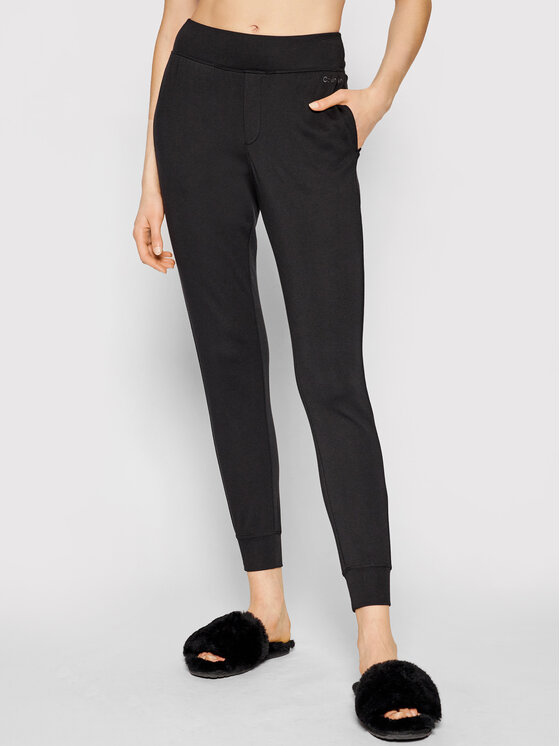 Calvin Klein Underwear Spodnie dresowe 000QS6121E Czarny Regular Fit