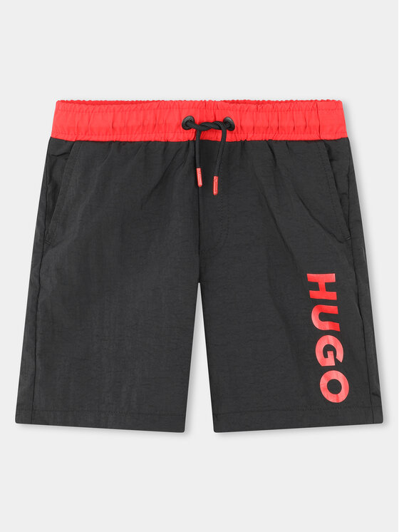 HUGO Badeshorts - Kinderkleidung, Größe 10Y Schwarz G00002 S