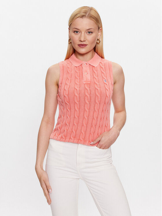 Polo Ralph Lauren Polo Ralph Lauren Polo marškinėliai 211905650002 Koralų Regular Fit