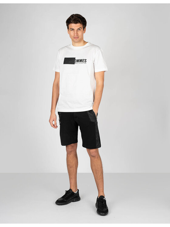 Les Hommes Les Hommes Σορτς LKJ501 756A | Short Sweatpants in Mercerized Cotton Μαύρο Regular Fit