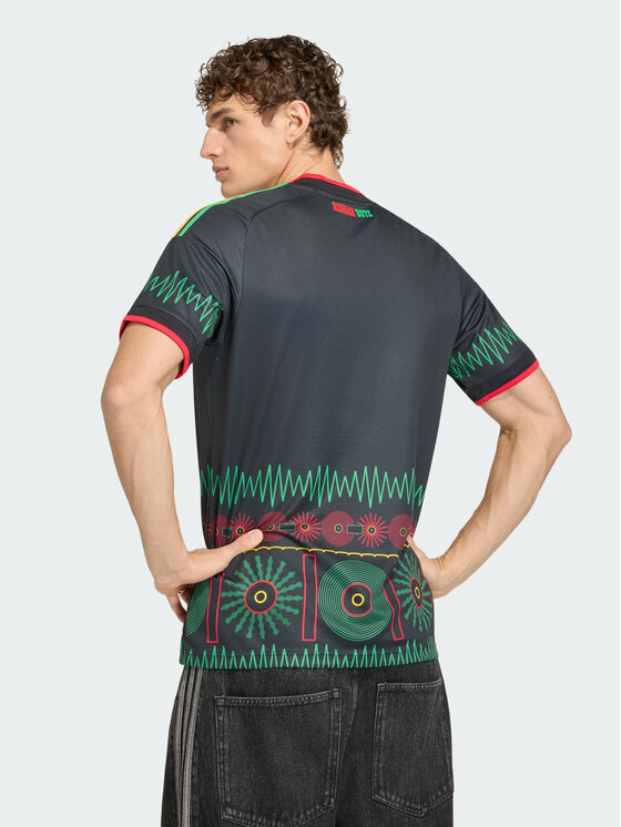 adidas adidas Koszulka techniczna Jamaica 26 x Bob Marley Away Jersey Czarny Slim Fit