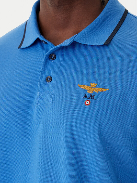 Aeronautica Militare Aeronautica Militare Polo 261PO1308UP00082 Plava Regular Fit