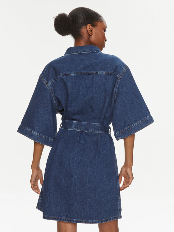 Calvin Klein Jeans Calvin Klein Jeans Džinsa kleita J20J222815 Zils Boxy Fit