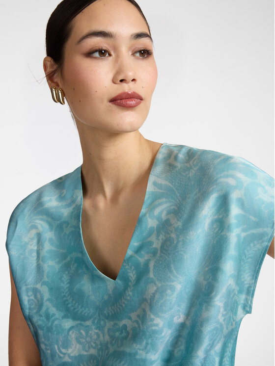 Elena Mirò Elena Mirò Blusa 2000P000219N001 Turchese Regular Fit