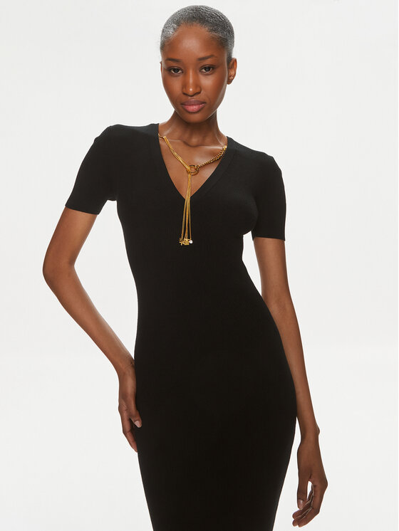 Elisabetta Franchi Elisabetta Franchi Vestito da giorno AM-62S-41E2-V380 Nero Slim Fit