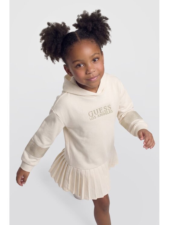 Guess Kids Guess Kids Sukienka codzienna 185302 Biały Classic Fit