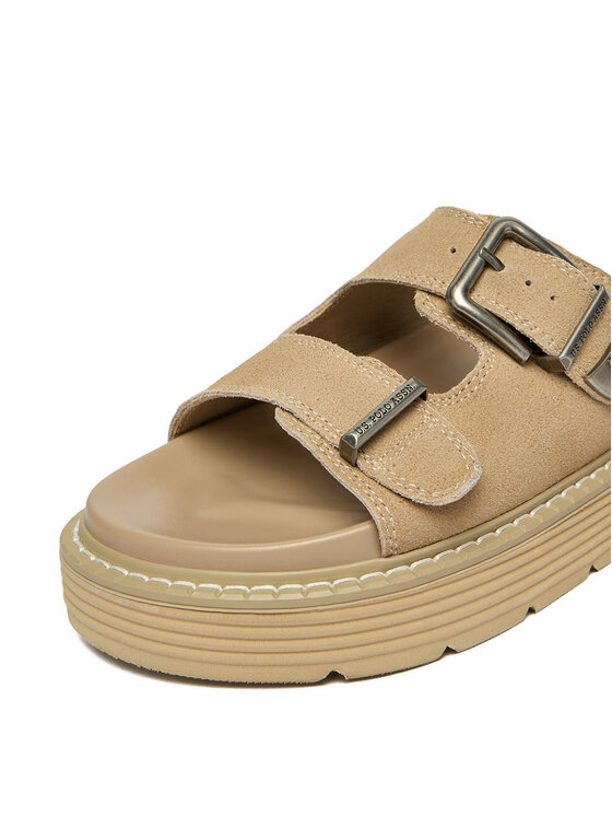 U.S. Polo Assn. U.S. Polo Assn. Шльопанці EO-TANIA001W/6S1 Бежевий