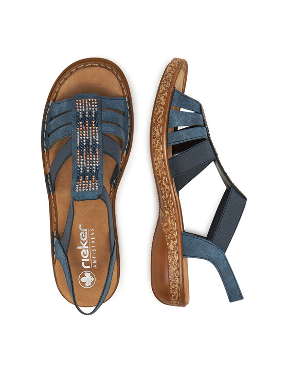 Rieker Rieker Sandály 628G7-14 Tmavomodrá