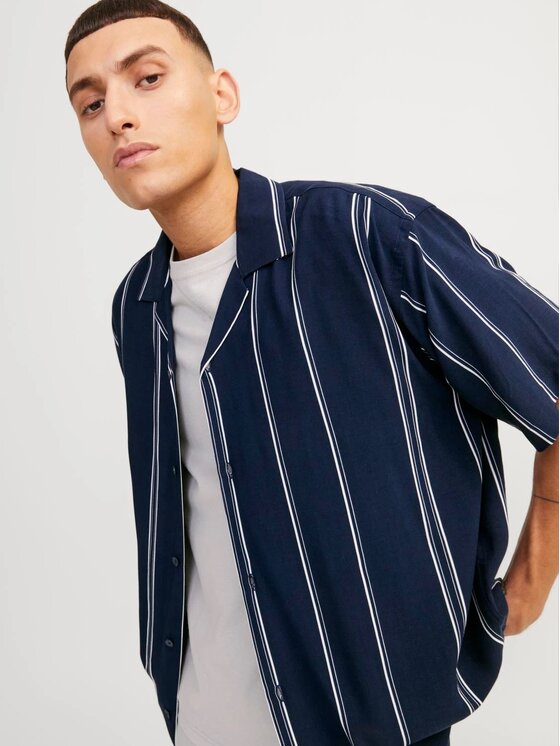 Jack&Jones Jack&Jones Camicia Jcojeff Aop Resort Ss Relax Ln Blu Shirt Fit