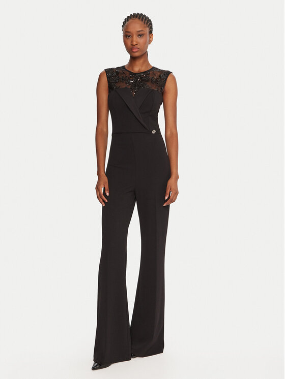 Rinascimento Rinascimento Salopetă CFC0020084002 Negru Slim Fit