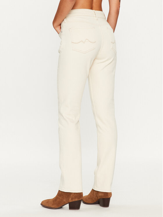 Pepe Jeans Pepe Jeans Traperice Mary PL204164 Écru Straight Fit