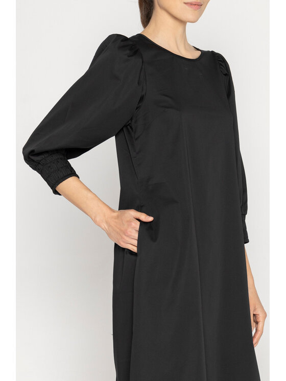 Deni Cler Milano Deni Cler Milano Sukienka codzienna T-DC-3337-D2-10-90-1 Czarny A-Line Fit