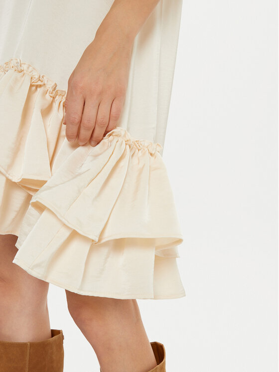 YAS YAS Sukienka koktajlowa Eleanor 26034241 Écru Regular Fit