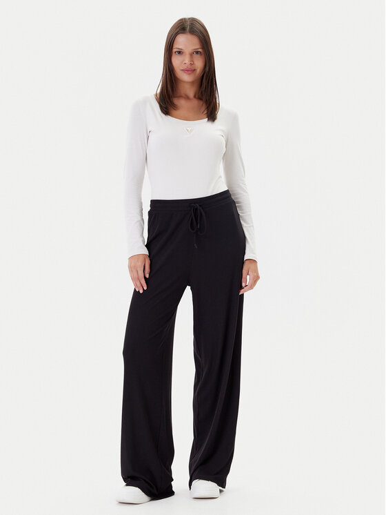 Guess Guess Stoffhose O5GB00 KCQ72 Schwarz Relaxed Fit