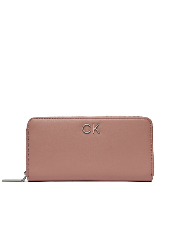 Portofel Mare de Damă Calvin Klein Re-Lock Z/A Wallet Lg K60K609699 Roz