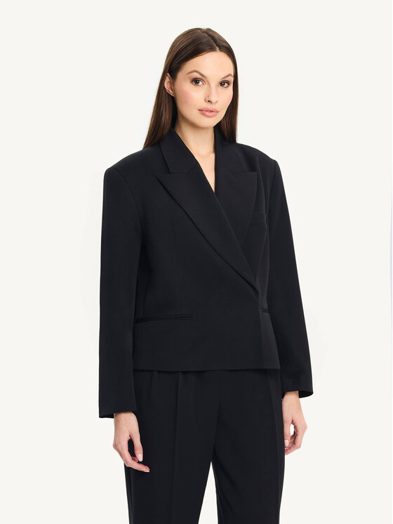 KMX KMX Marynarka 107600007 Czarny Fitted Fit