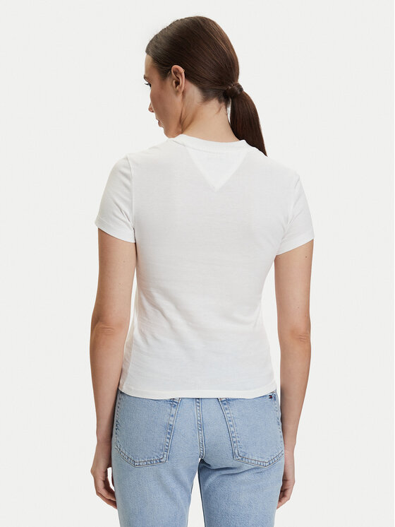 Tommy Jeans Tommy Jeans Majica DW0DW22781 Écru Regular Fit