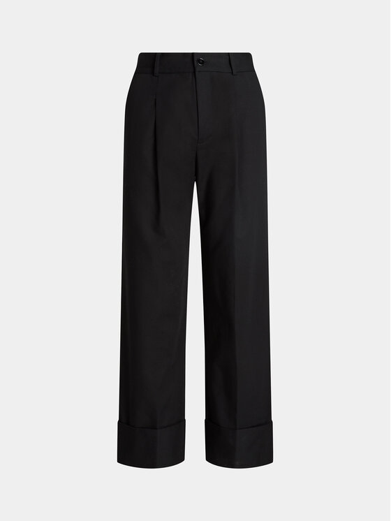 LAUREN RALPH LAUREN Lauren Ralph Lauren Hlače iz tkanine 200871814008 Črna Relaxed Fit