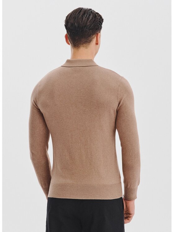 Pako Lorente Pako Lorente Sweter P25WP-2X-004 Beżowy Classic Fit