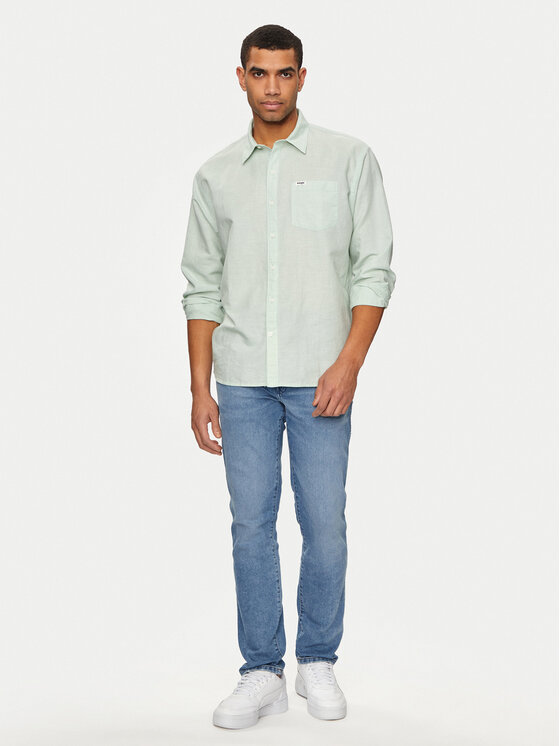 Wrangler Wrangler Jeansy Larston Niebieski Slim Tapered Fit