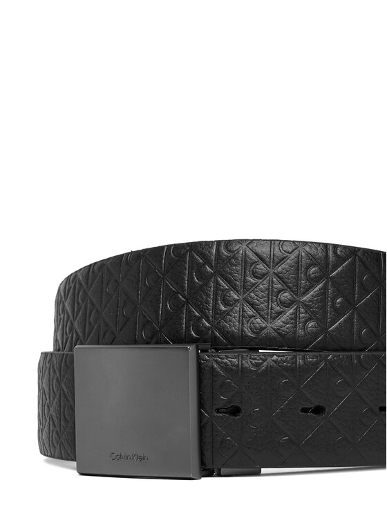 Calvin Klein Calvin Klein Opasok Dress Plaque Pebble Aop 35Mm Ad LV04D7141G Čierna