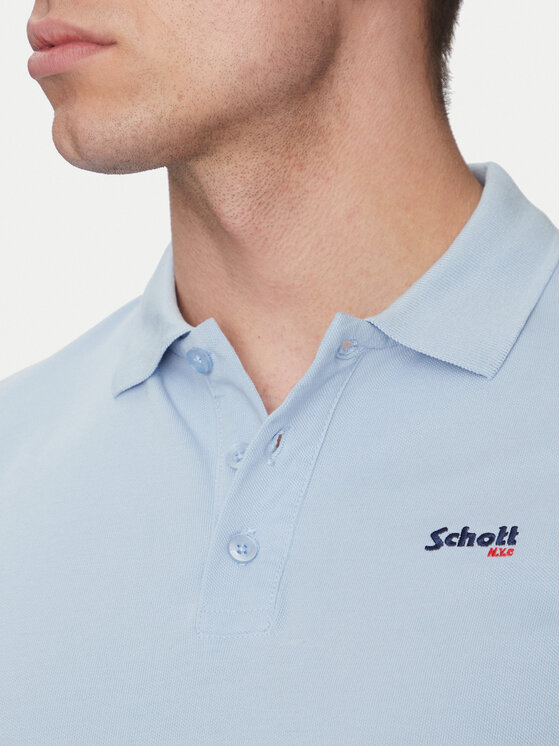 SCHOTT N.Y.C. SCHOTT N.Y.C. Polokošile PSCASUAL Modrá Regular Fit