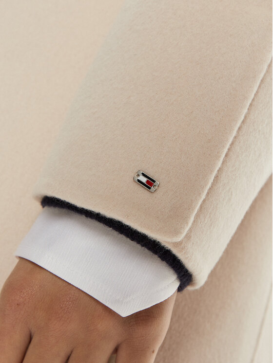 Tommy Hilfiger Tommy Hilfiger Вълнено палто WW0WW42621 Бежов Regular Fit