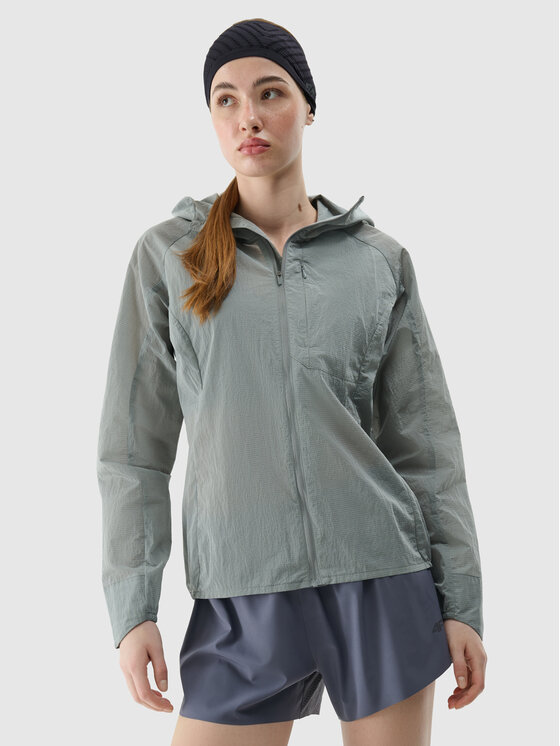4F 4F Kurtka do biegania TTJAF701-27-S-L25 Szary Active Fit