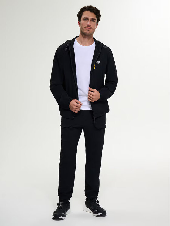 4F 4F Kurtka przejściowa WHEEL & WAVE Czarny Regular Fit