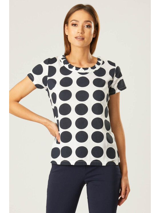 QUIOSQUE QUIOSQUE Halenka BL-7539 SS21 Tmavomodrá Regular Fit