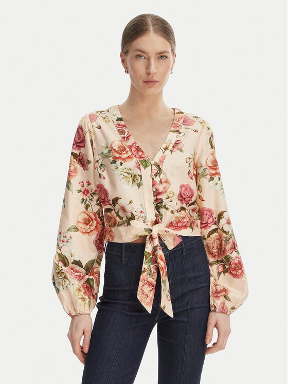 Guess Bluză W6GHA4 W2565 Portocaliu Regular Fit