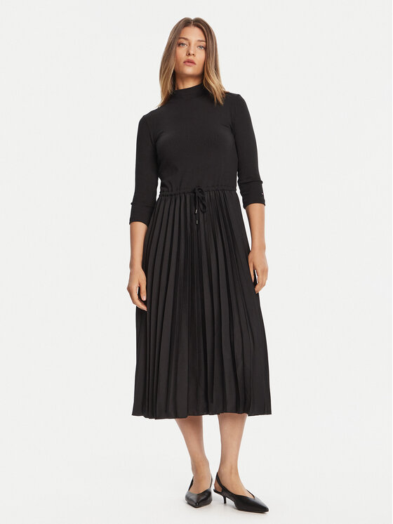 Tommy Hilfiger Tommy Hilfiger Kasdieninė suknelė WW0WW46138 Juoda Slim Fit