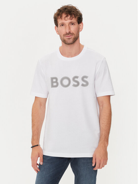 Boss T-krekls Tee 1 50512866 Balts Regular Fit