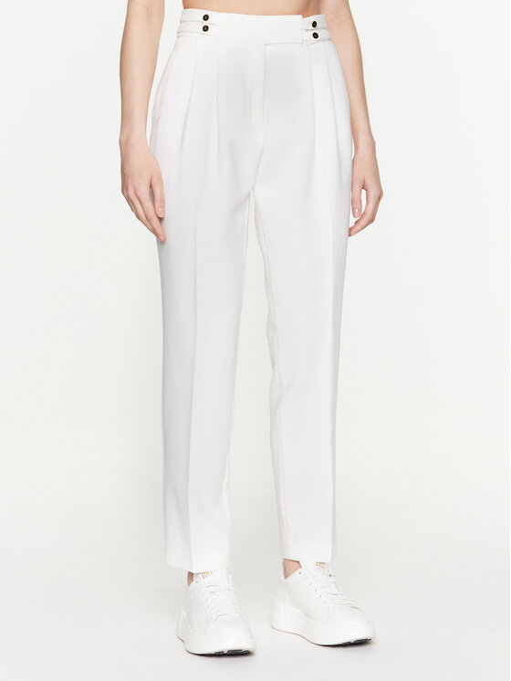 NAF NAF NAF NAF Stoffhose Efonda XENP57 Écru Regular Fit