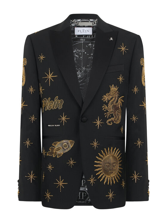 PHILIPP PLEIN PHILIPP PLEIN Marynarka 31275 Czarny Regular Fit