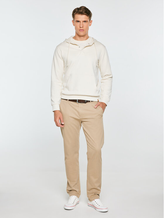 BIG STAR BIG STAR Bluza BAZYLER Kremowy Basic Fit
