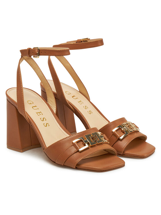 Guess Guess Сандали FLJGRT LEA03 Кафяв